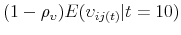  (1-\rho _{\upsilon })E(\upsilon _{ij(t)}\vert t=10)