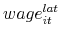 \displaystyle wage_{it}^{lat}