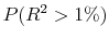  P(R^2 > 1\%)