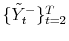  \{\tilde{Y}_{t}^{-}\}_{t=2}^{T}