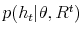  p(h_{t}\vert\theta,R^{t})