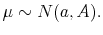  \mu\sim N(a,A).