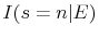  I(s = n\vert E)