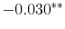  -0.030^{**} 