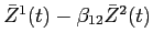  \bar{Z}^{1}(t) - \beta_{12} \bar{Z}^{2}(t)