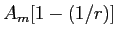 LaTex Encoded Math: \displaystyle A_{m}[1-(1/r)]
