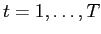  t=1,\hdots, T