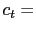 LaTex Encoded Math: \displaystyle c_t =