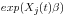 exp(X_j (t)\beta )
