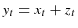  y_{t}=x_{t}+z_{t}