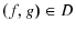 (f,g)\in D