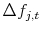 \displaystyle \Delta f_{j,t}