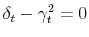  \delta_{t}-\gamma_{t}^{2}=0