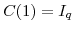  C(1)=I_{q}