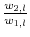  \frac{w_{2,l}}{w_{1,l}}