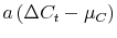  a\left( \Delta C_{t} - \mu_{C}\right) 