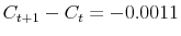  C_{t+1}-C_t = -0.0011
