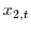 \displaystyle x_{2,t}