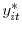  y^{*}_{it}