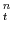  ^{n}_{t}