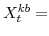  X^{kb}_{t}=