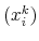  (x_{i}^{k})