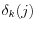 \delta _k (j)