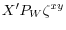  X^\prime P_W \zeta^{xy}