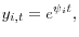 \displaystyle y_{i,t}=e^{\psi_{i}t}, 