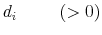 \displaystyle d_i \hspace{1cm}( > 0)
