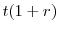  t(1+r)