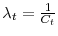  \lambda_{t}=\frac{1}{C_{t}}