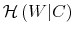  \mathcal{H}\left( W\vert C\right) 