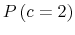  P\left( c=2\right) 