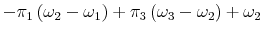  -\pi_{1}\left( \omega_{2}-\omega_{1}\right) +\pi_{3}\left( \omega_{3}-\omega_{2}\right) +\omega_{2}