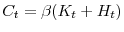  C_{t}=\beta(K_{t}+H_{t})