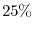  25\%