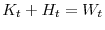  K_{t}+H_{t}=W_{t}