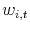  w_{i,t}