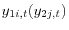 y_{1i,t} (y_{2j,t} )
