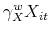  \gamma _{X}^{w}X_{it}