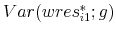  Var(wres_{i1}^{\ast };g)