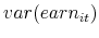  % var(earn_{it})
