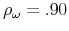  \rho _{\omega }=.90
