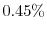  0.45\%