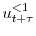  u_{t+\tau}^{<1}
