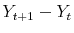  Y_{t+1}-Y_{t}