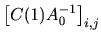 $ \left[ C(1)A_{0}^{-1}\right] _{i,j}$