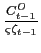 $ \frac{C_{t-1}^O}{\varsigma \zeta_{t-1}}$