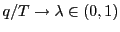 $ q/T\rightarrow \lambda\in\left( 0,1\right) $